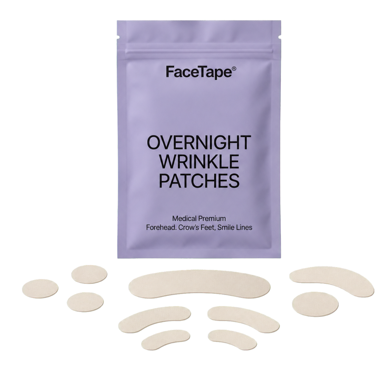FaceTape pouch with pre-cut patches